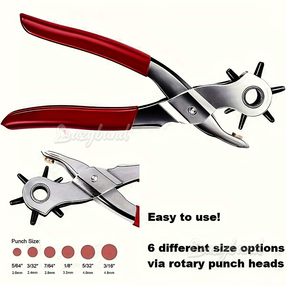 Multi-functional Leather Hole  - Leather Punch Revolving review and price