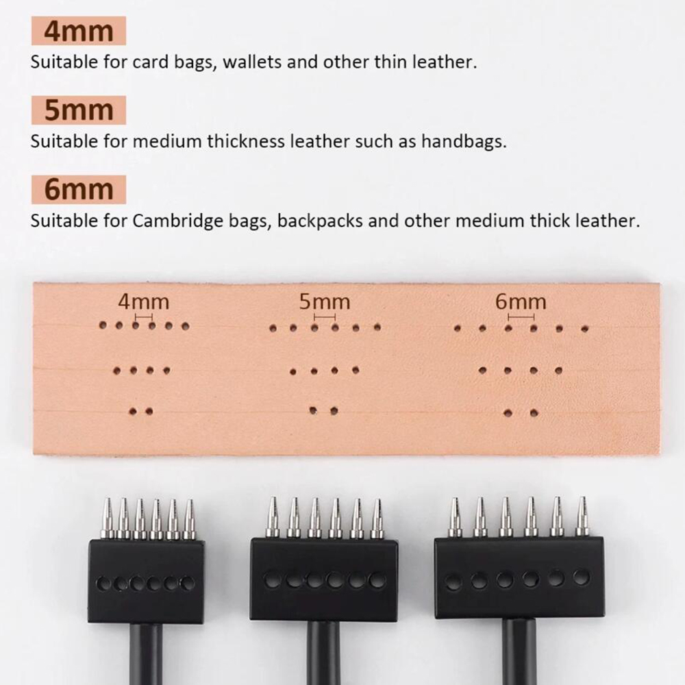 Black Prong Punch Tool Set 3pc - Leather Punch Revolving review and price