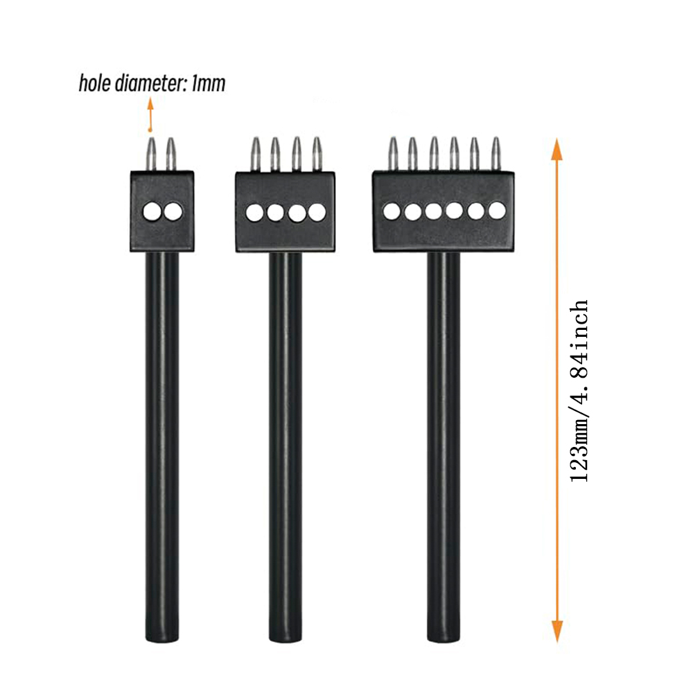Black Prong Punch Tool Set 3pc - Leather Punch Revolving review and price