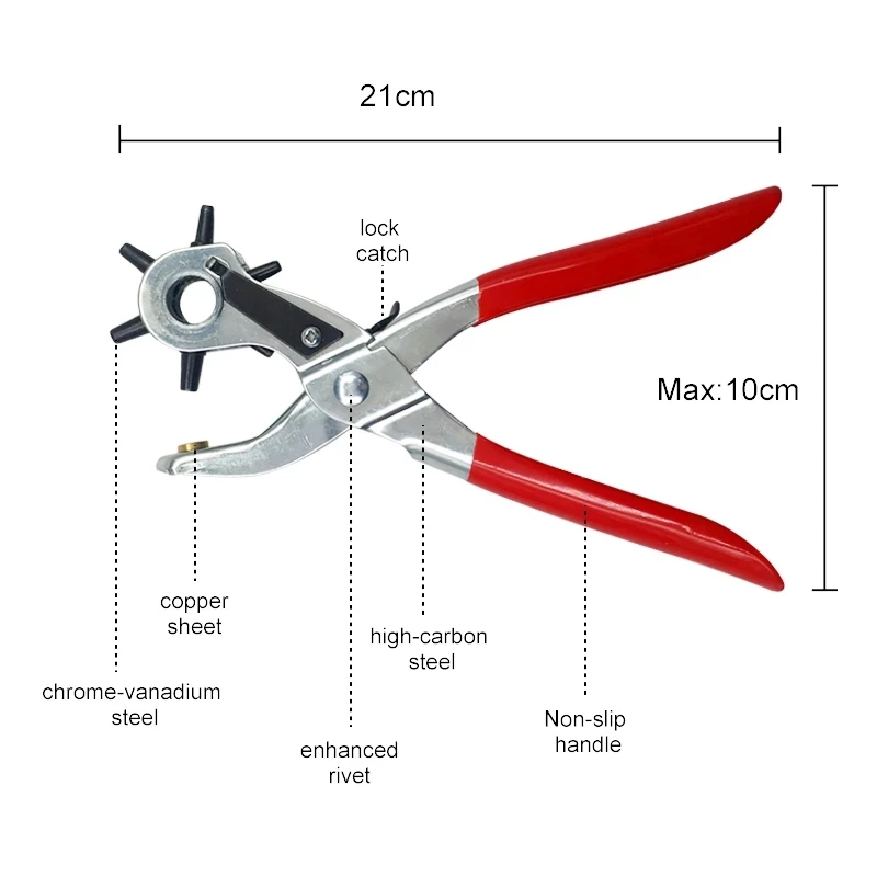 Leather Belt Hole Punch Plier  - Leather Punch Revolving review and price