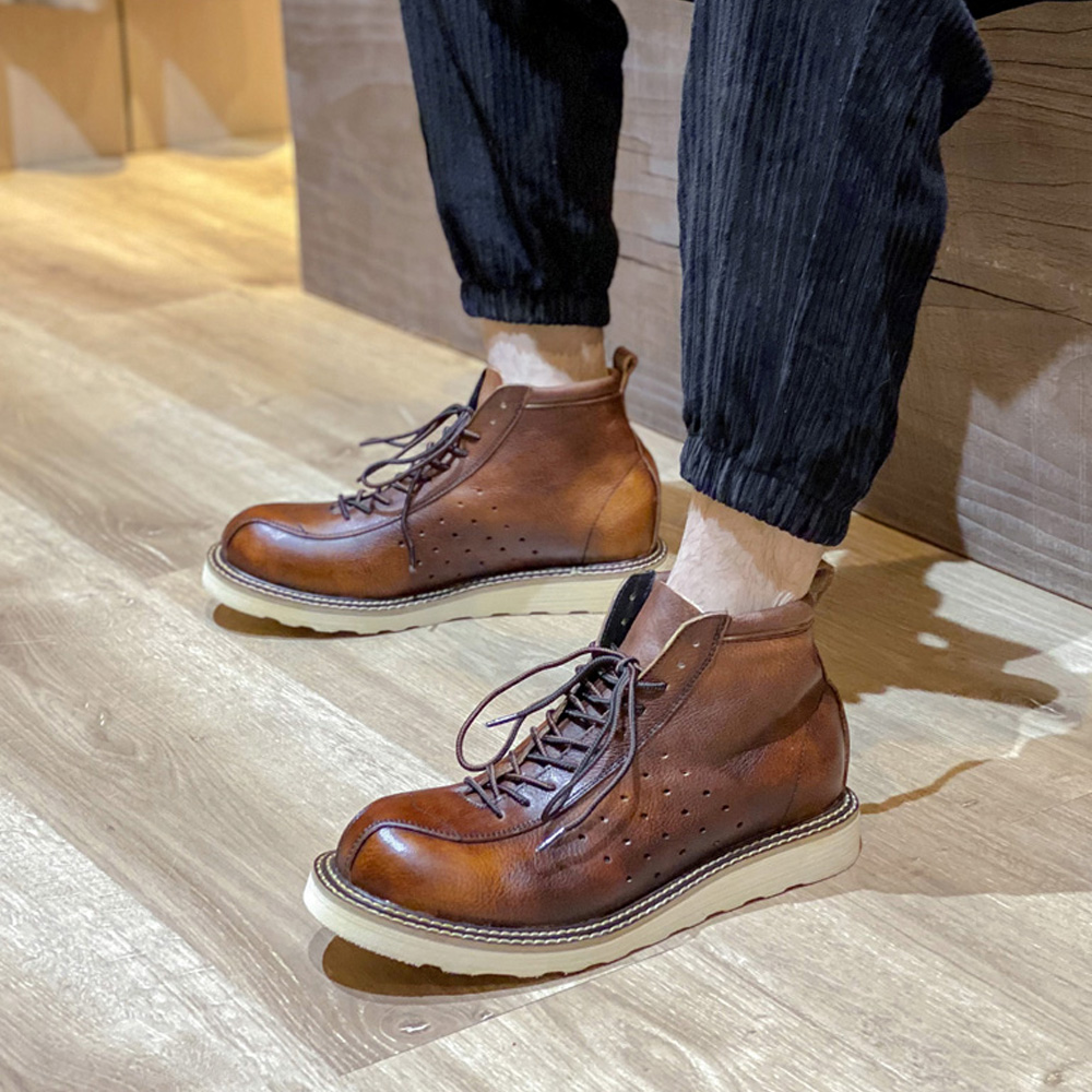 Men's Genuine Leather Hollow O - Leather Work Outfit review and price