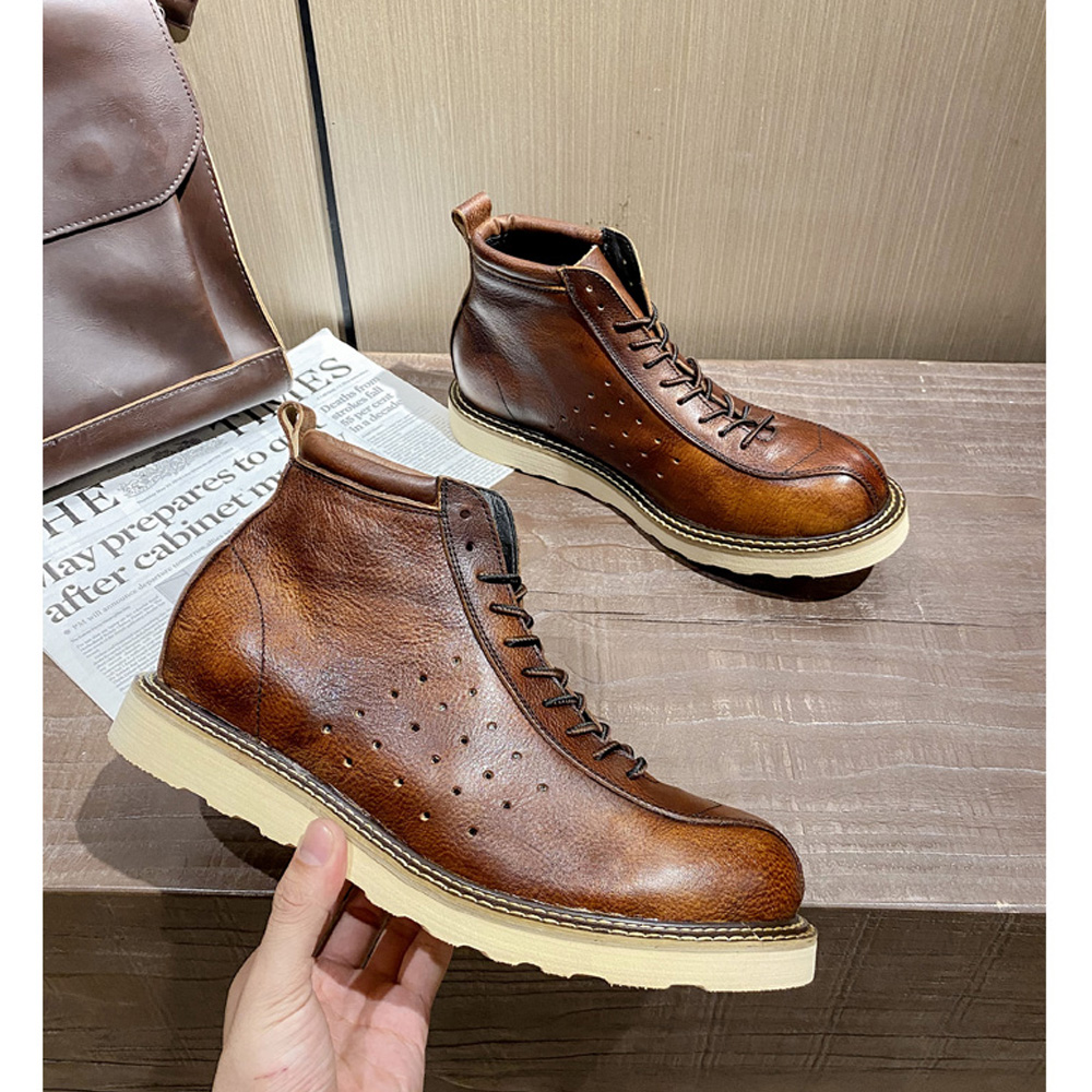 Men's Genuine Leather Hollow O - Leather Work Outfit review and price