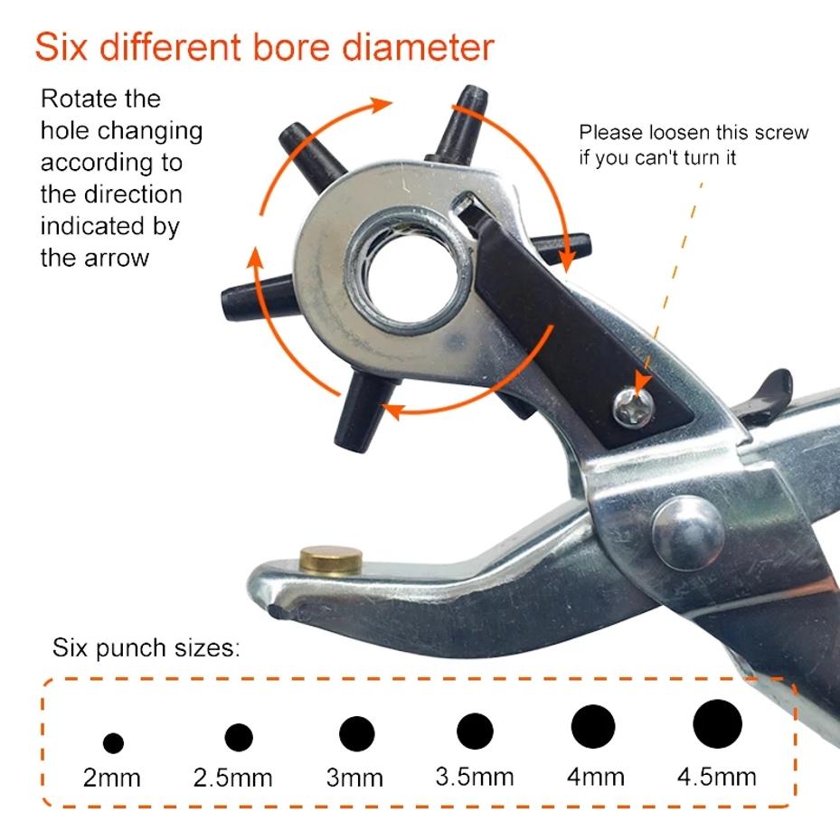 1 Pcs Leather Belt Hole Punch  - Leather Punch Revolving review and price
