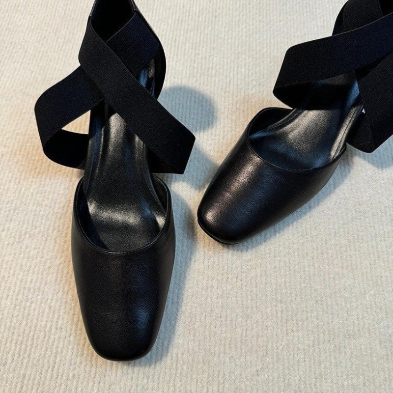 Women's Cross Strap Block Heel - Leather Work Outfit review and price