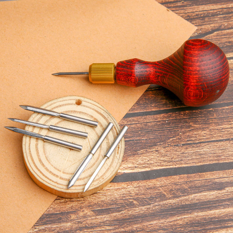 1Set DIY Leather Punch Awl Woo - Leather Punch Revolving review and price
