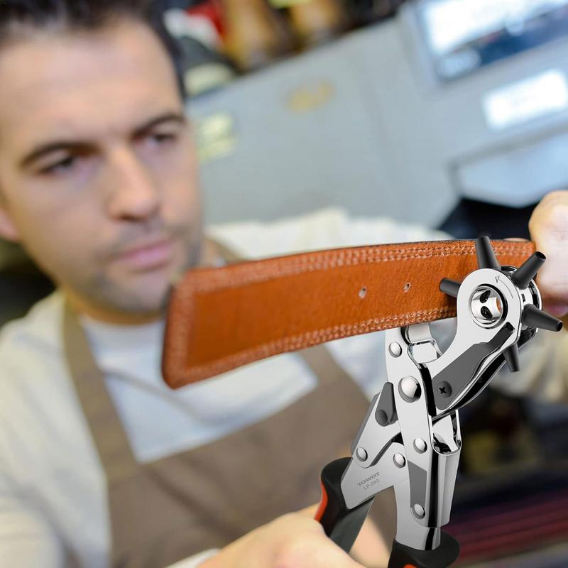 Leather Belt Hole Punch Plier  - Leather Punch Revolving review and price
