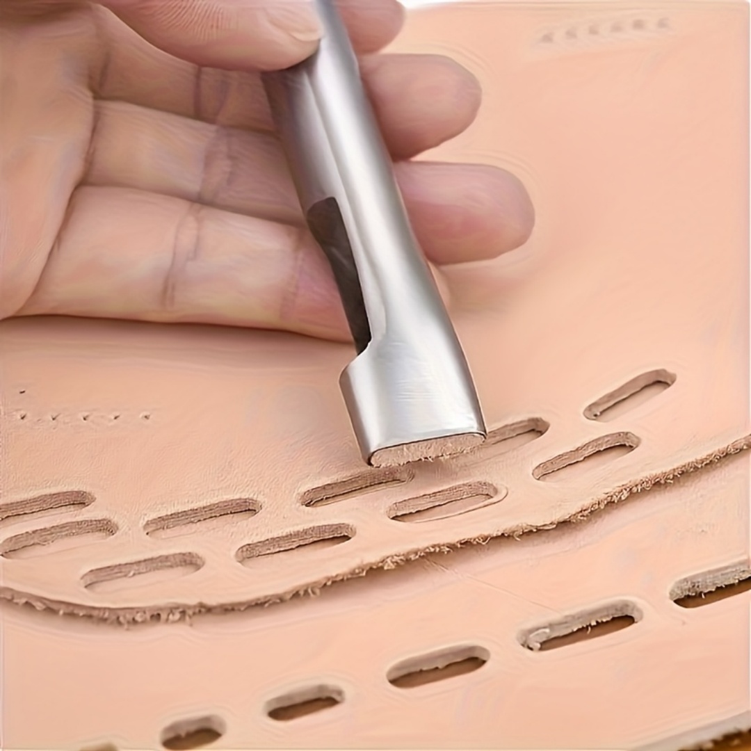 5pcs Leather Oblong Belt Hole  - Leather Punch Revolving review and price