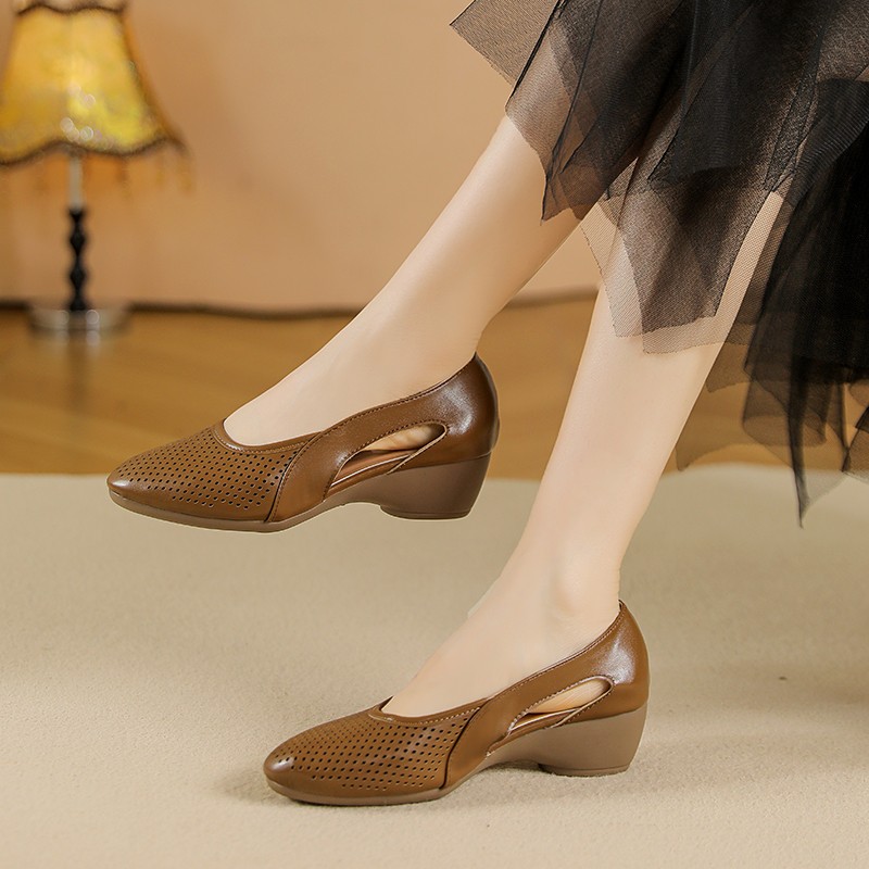Womens Pumps Hollow Out Breath - Leather Work Outfit review and price