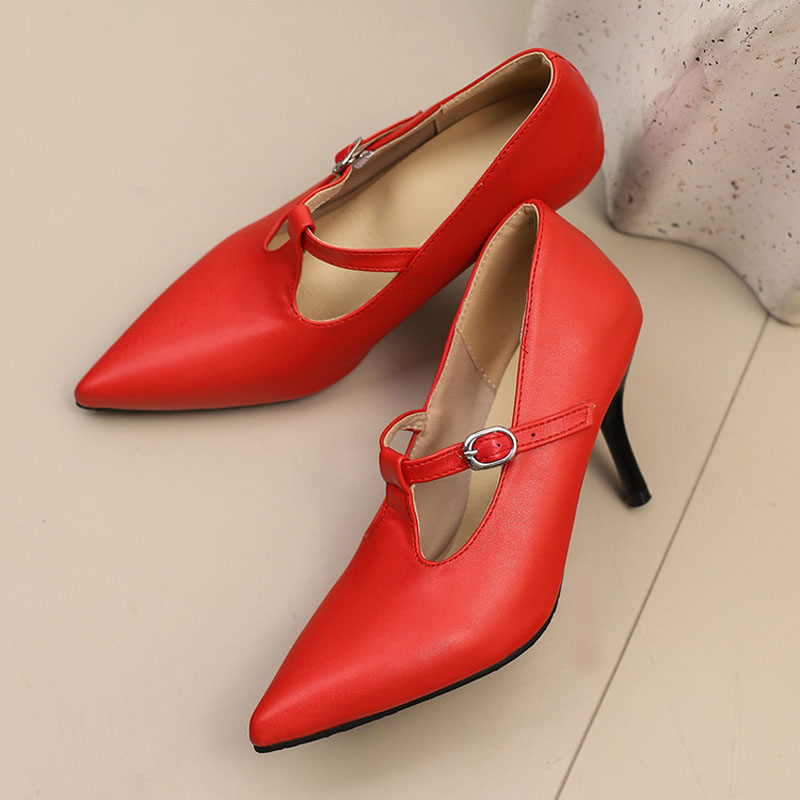 Faux Suede Pumps Women High He - Leather Works Belt review and price