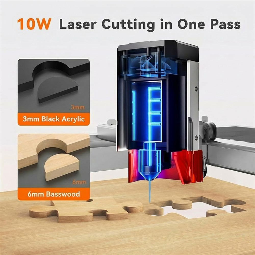 TOOCAA L2 10W AI Desktop Laser - Leatherwork Classes review and price