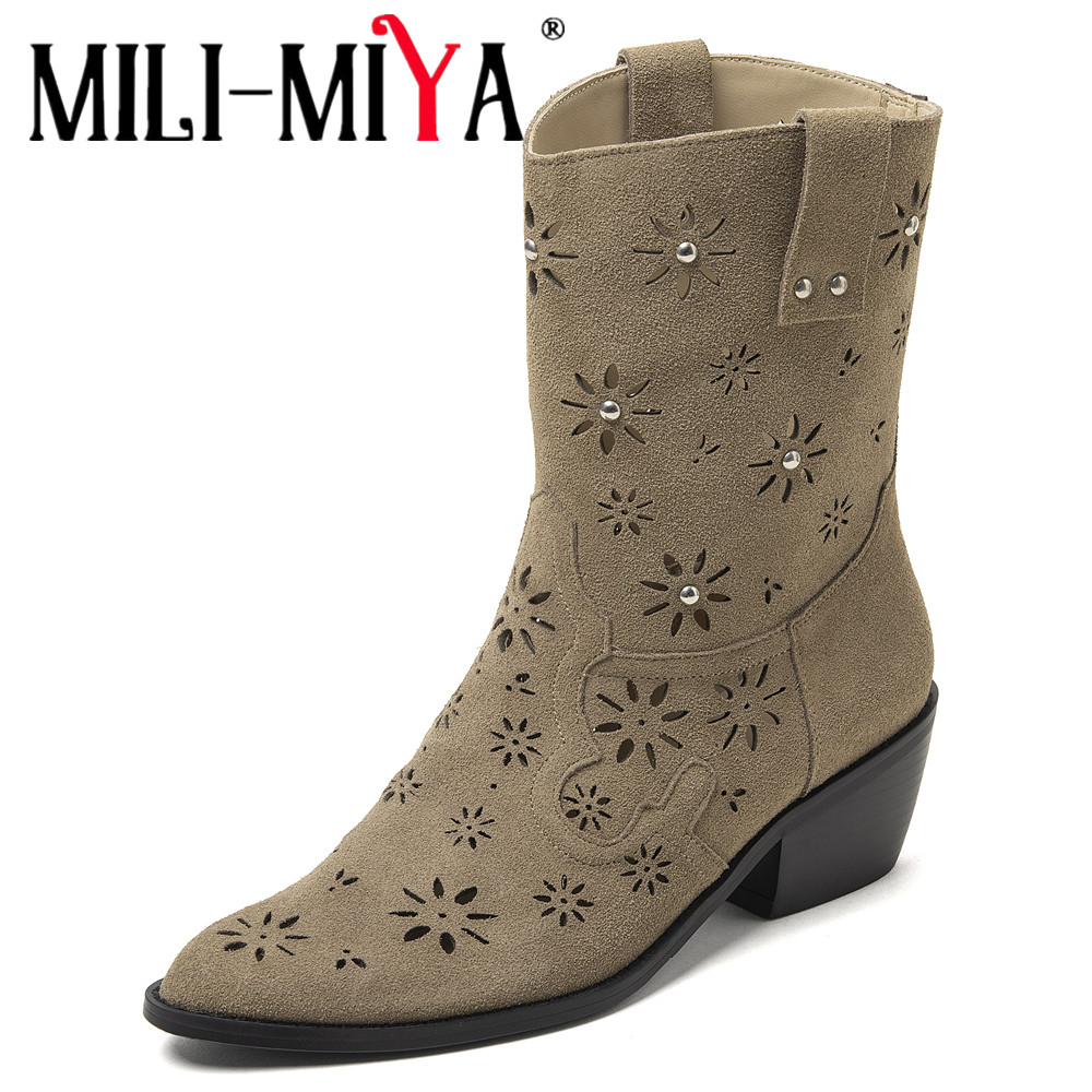 MILI-MIYA 2026 Women Western C - Leather Work Outfit review and price